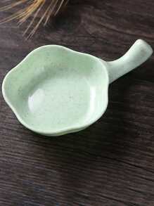 1入組帶把手塑料調味盤廚房用創意花形醬汁盤 - 米色 - 查看 7