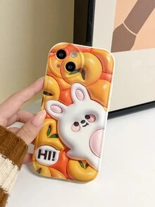 卡通兔子圖案手機殼 - 彩色 - 查看 3