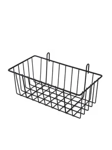 1pc Iron Alloy Storage Basket, Classic Black Storage Cube For Home - Black - View 3