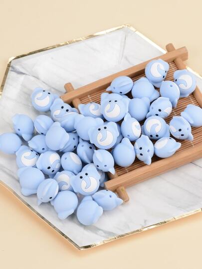 50入組/套隨機色大象頭設計DIY珠子