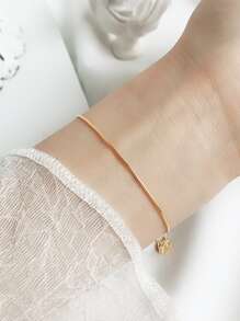 Nooxian Pulsera vinculada minimalista - Amarillo Oro - Ver 2