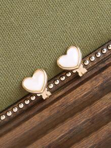 Clip trang trí trái tim trên bông tai - Nhiều màu - Xem 5