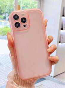 邊框拼接透明手機殼 - 粉色 - 查看 3