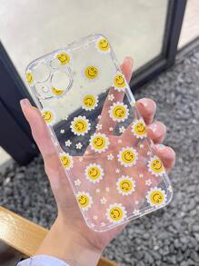 Ốp điện thoại trong suốt họa tiết hoa - Nhiều màu - Xem 2
