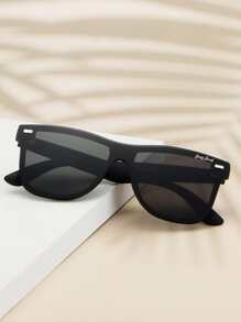 1 Pair Unisex Classic Shield Shaped Retro Polarized Fashion Glasses, Fashion &