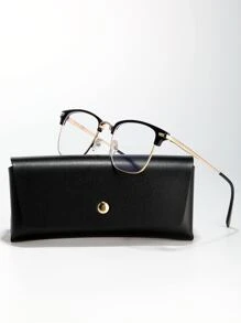 Men Geometric Frame Eyeglasses - Multicolor - View 1