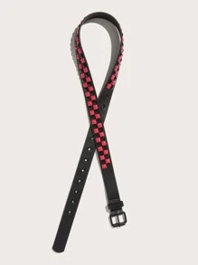 街头铆钉装饰方形扣腰带万圣节夏季，学校秋季，秋季，万圣节 - 彩色 - 查看 2