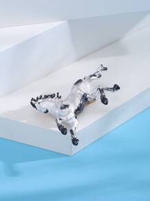 Horse Design Brooch - White - View 5