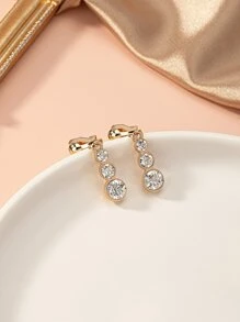 Rhinestone trang trí clip trên bông tai - Xem 2