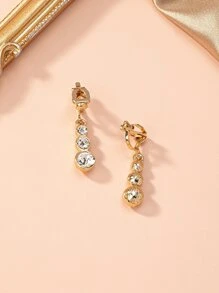 Rhinestone trang trí clip trên bông tai - Xem 3