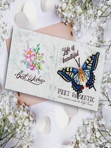 1件套DIY鑽石畫搞笑DIY鑽石畫賀卡 - 彩色 - 查看 6