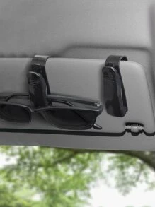 2pcs Plastic Car Sun Visor Glasses Holder