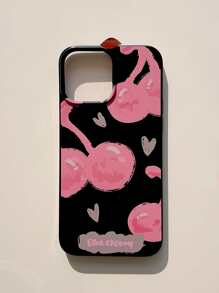 櫻桃印花手機殼相容於 iPhone15/15Plus/15Pro/15Promax - 彩色 - 查看 2
