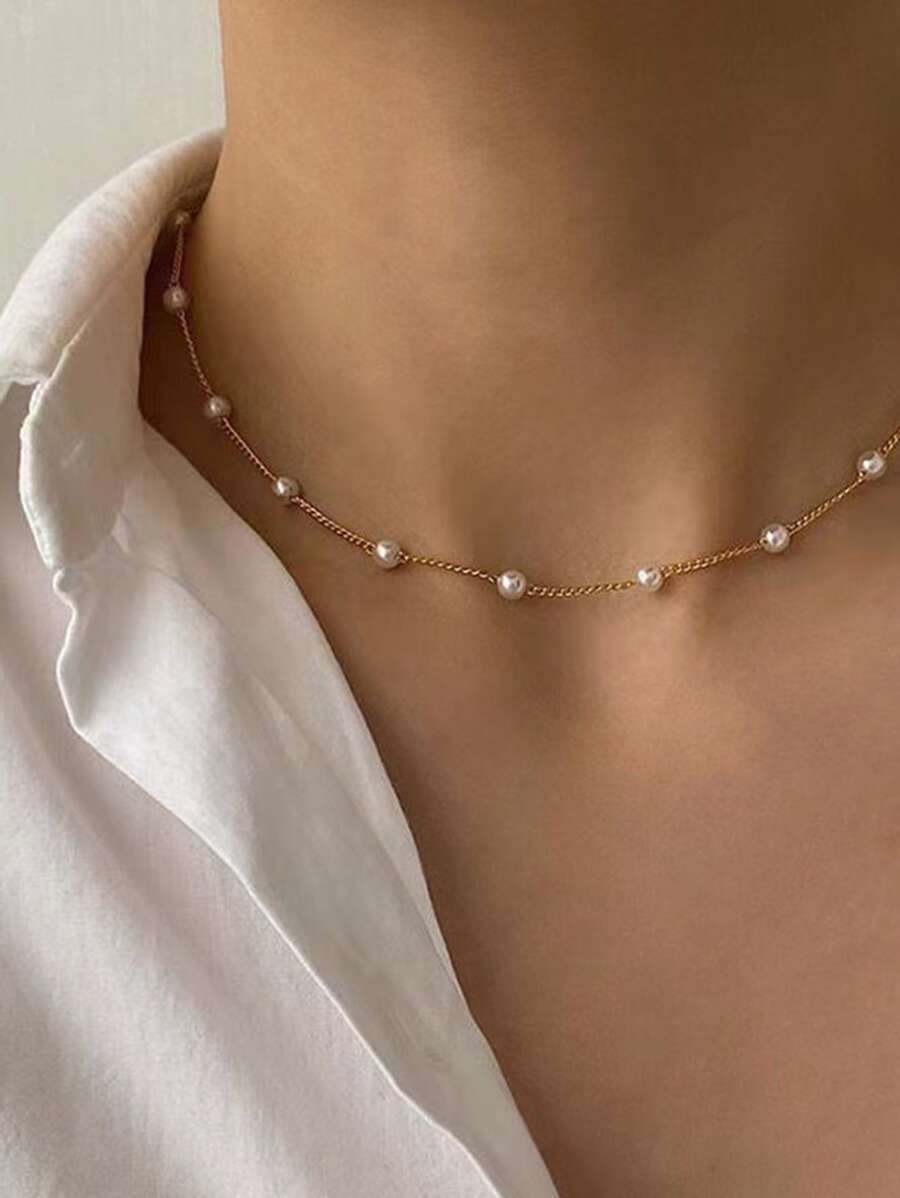 Đồ trang trí Ngọc Trai giả Dây chuyền