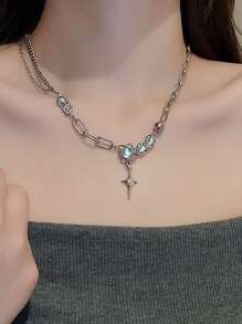 水鑽裝飾鏈條樣式項鍊