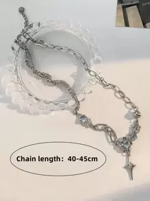 水鑽裝飾鏈條樣式項鍊