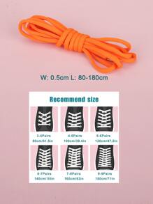 2入组極簡橘色鞋帶時尚配件適用於運動鞋 - 橘色 - 查看 6