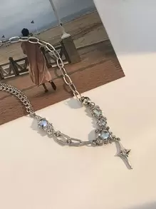 水鑽裝飾鏈條樣式項鍊