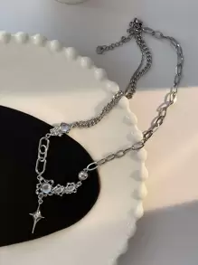 水鑽裝飾鏈條樣式項鍊