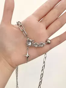 水鑽裝飾鏈條樣式項鍊