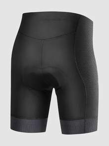 男士字母圖案運動緊身褲 - 黑色 - 查看 2