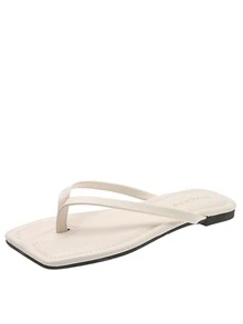 女士細帶丁字褲優雅戶外平底涼鞋