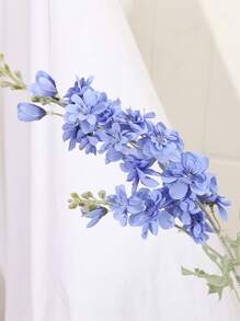 1pc Polyester Artificial Flower Stem, Artificial Flower Stick For Wedding Party - Blue - View 2