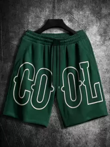 Manfinity EMRG Quần Short Nam Dây kéo Túi Lá thư Giải trí - màu xanh lá - Xem 1