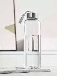 1 个 300ML/400ML/600ML 便携式塑料水瓶，简约透明饮水瓶，适合工作和旅行，适合户外、露营 - 無色 - 查看 12