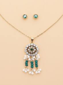 3pcs/set Faux Pearl Decor Jewelry Set - Multicolor - View 4