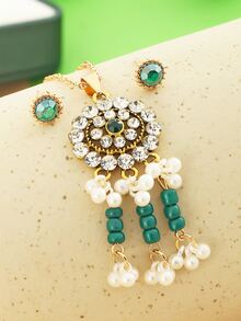 3pcs/set Faux Pearl Decor Jewelry Set - Multicolor - View 5