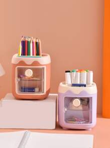 1入組多功能筆筒 - 粉色 - 查看 3