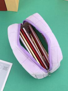 1pc Portable Pencil Bag - Purple - View 2