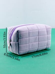 1pc Portable Pencil Bag - Purple - View 4