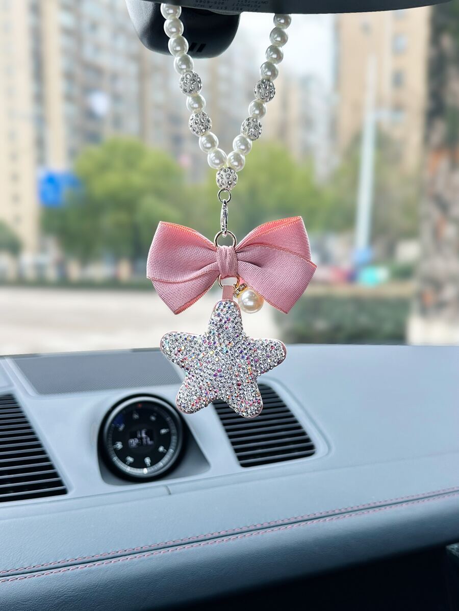 1 chiếc Nơ và Rhinestone Ngôi Sao Trang Trí Xe Charm - Nhiều màu - Xem 1