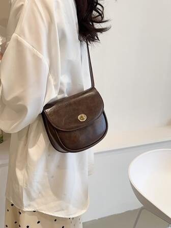 Mini sac bandoulière à rabat avec fermeture twist, sac japonais