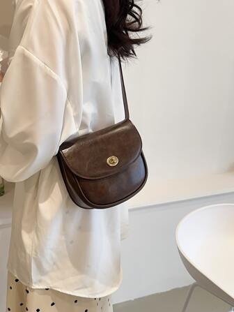 Mini Twist Lock Flap Saddle Bag