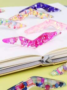 1pc Sequin Decor Book Page Holder - Pink - View 4
