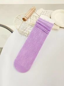 Mẫu nơ trên tất bắp chân - Màu tím - Xem 3