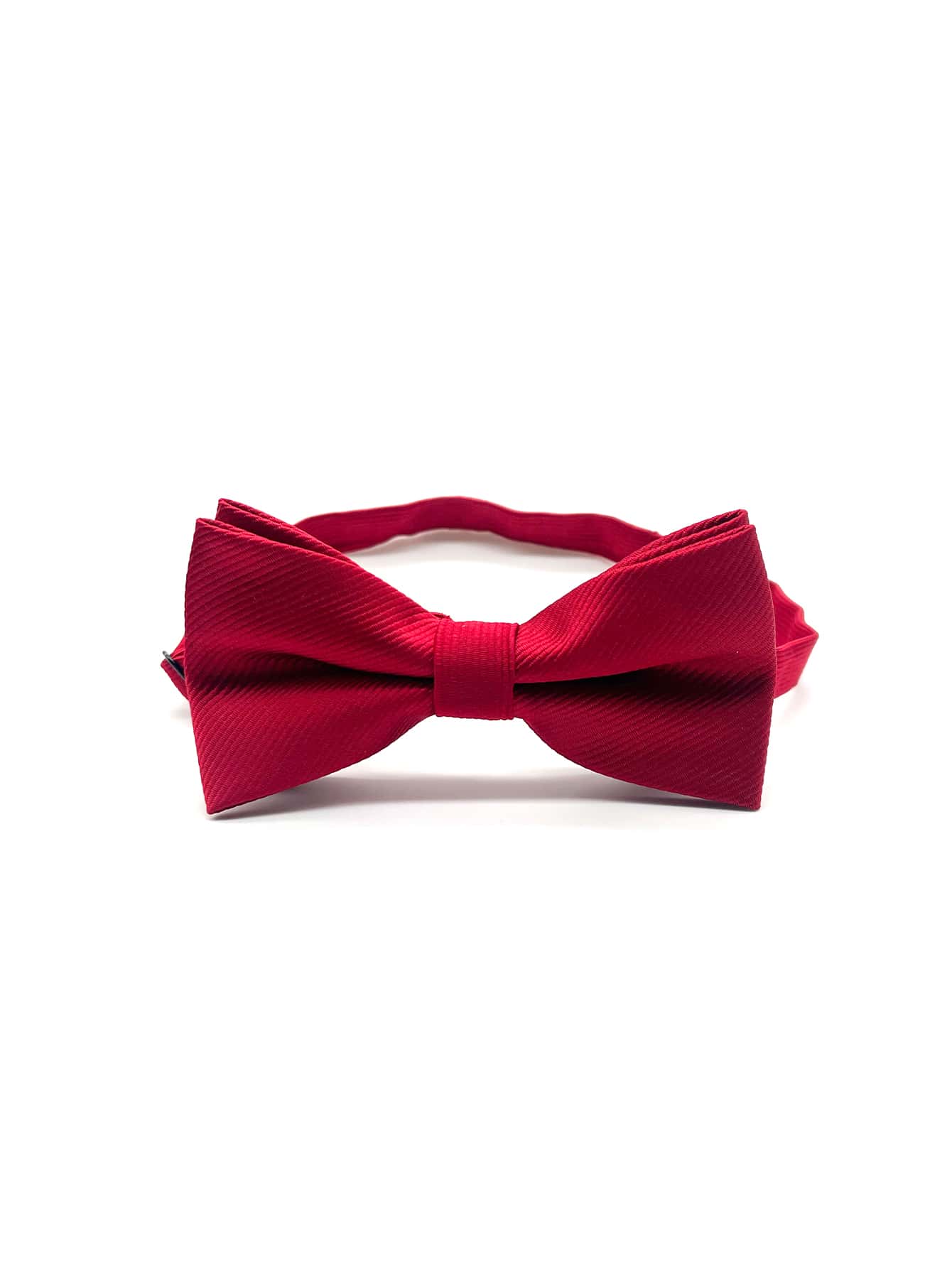 1pc Men Solid Bow Tie Durable, Versatile, And Stylish For Weddings Parties Holidays Casual Men Necktie - Red - View 1