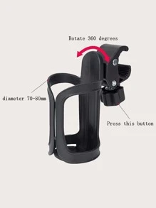 1pc Baby Stroller Bottle Holder - Black - View 3