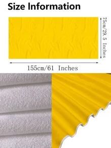 1pc Microfiber Beach Towel, Solid Color Yellow Rectangle Travel Beach Towel For Swimming, Summer - Yellow - View 2