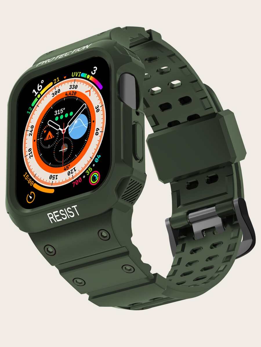 二合一錶帶和保護殼適用於Apple Watch - 墨綠色 - 查看 1