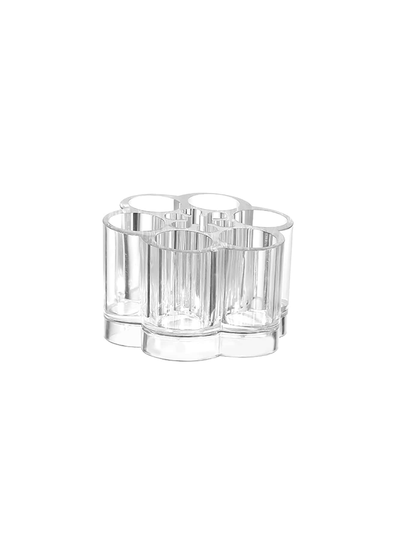 1pc Clear Pen Holder - Clear - View 1