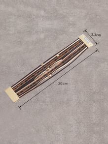 豹紋圖案分層手鏈 - 棕色 - 查看 3