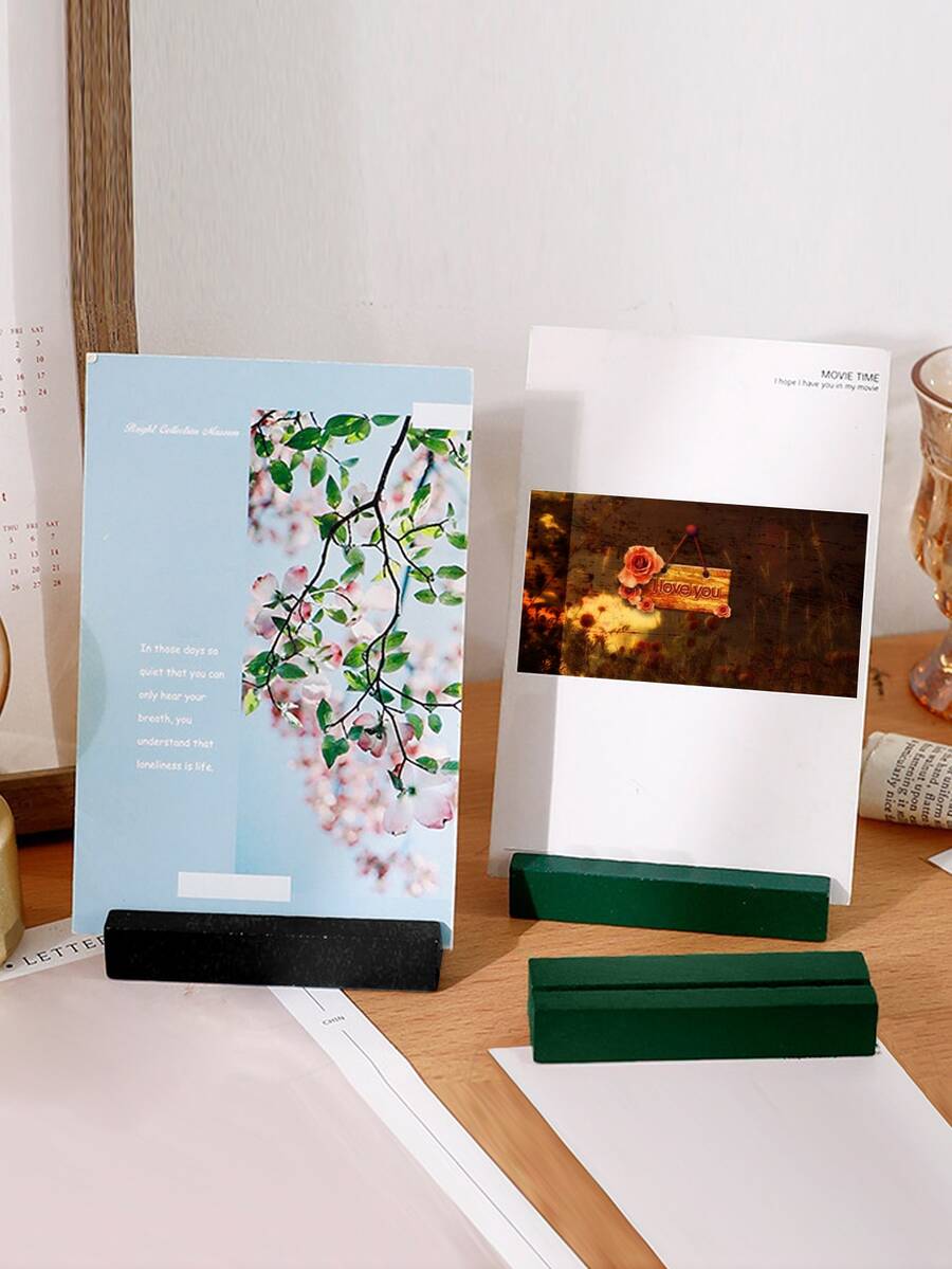 2 piezas/set Marco para fotos sin interno minimalista póster exhibición estante Marco para casa - Multicolor - Ver 1