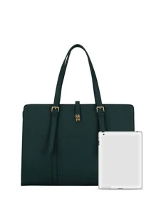 NEWHEY Bolso tote minimalista de gran capacidad - Verde Oscuro - Ver 4
