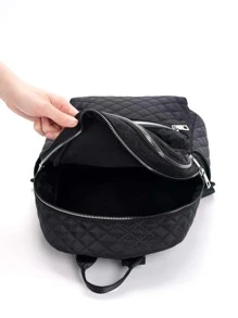 衍縫經典背包 - 黑色 - 查看 2