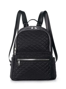 衍縫經典背包 - 黑色 - 查看 6