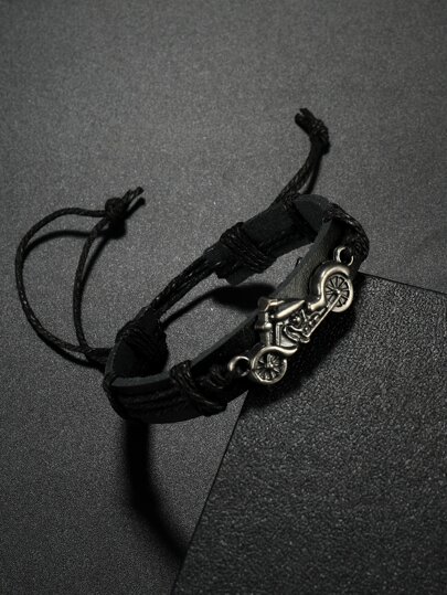 時尚流行男士摩托車裝飾手鍊合金，適合珠寶禮物和時尚外觀